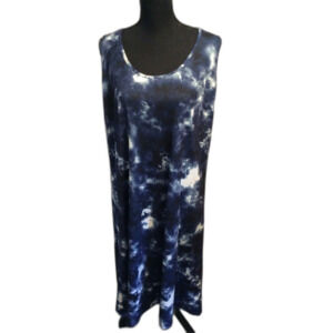 Westloop Plus size 2X Sleeveless Denim Colors Tie Dye